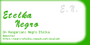 etelka negro business card
